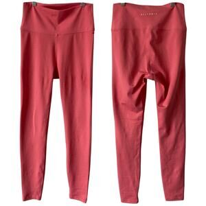 ALLFENIX Pink High Waisted 7/8 Activewear Leggings Size Small Gold Dot Print